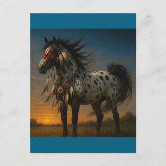 Native American Appaloosa Horse Briefkaart - Honov (Voorkant)