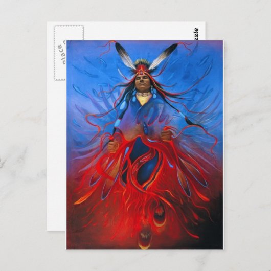 Native American Art Briefkaart (Voorkant / Achterkant)