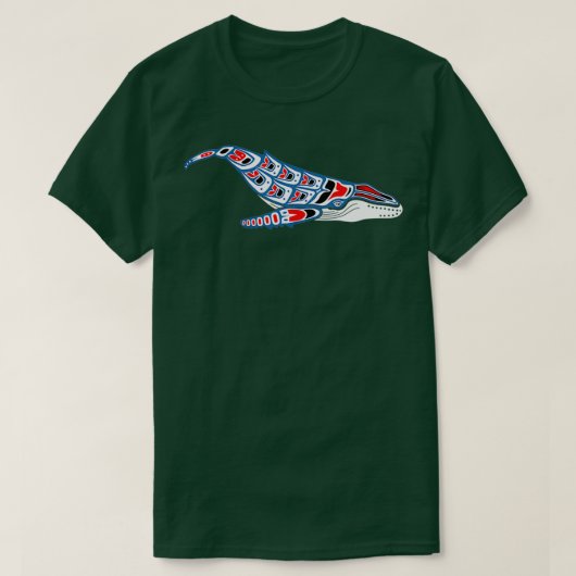 Native American Art Humpback Whale Pacific Northwe T-shirt (Design voorkant)