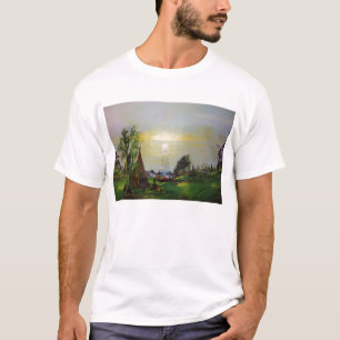 Native American Art Island Walk Mannen shirten T-shirt