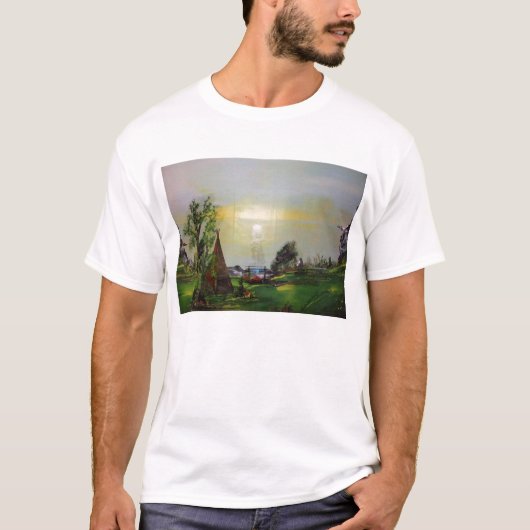 Native American Art Island Walk Mannen shirten T-shirt (Voorkant)