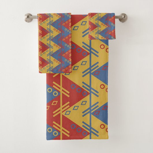 Native American Aztec Pattern Bad Handdoek (Insitu)