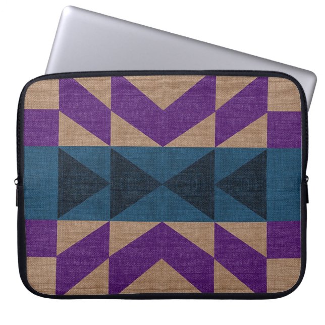Native American Aztec Pattern Laptop Sleeve (Voorkant)