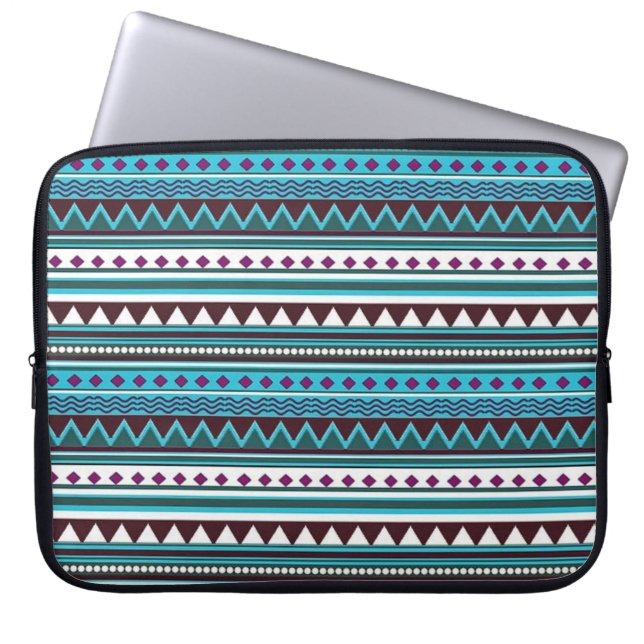 Native American Aztec Pattern Laptop Sleeve (Voorkant)
