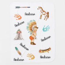 Native American Baby Nursery Blanket Personal