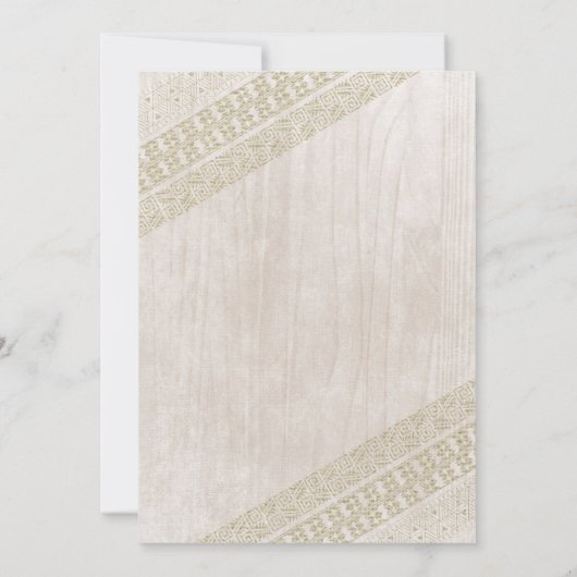 Native American Baby shower Invitation Kaart (Achterkant)