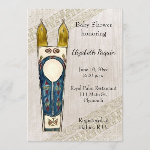 Native American Baby shower Invitation Kaart