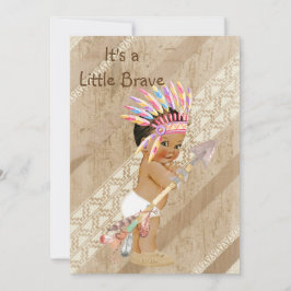 Native American Baby shower Invitation Kaart