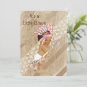 Native American Baby shower Invitation Kaart (Staand voorkant)