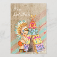 Native American Baby shower Invitation