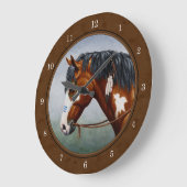 Native American Bay Pinto Horse Brown Grote Klok (Hoek)