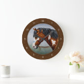 Native American Bay Pinto Horse Brown Grote Klok (Huis)