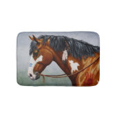 Native American Bay Pinto War Horse Badmat (Voorkant)