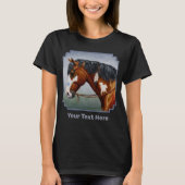 Native American Bay Pinto War Horse T-shirt (Voorkant)