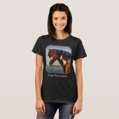 Native American Bay Pinto War Horse T-shirt (Voorkant volledig)