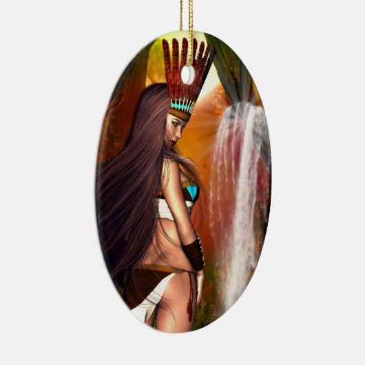 Native American Beauty Keramisch Ornament (Rechts)