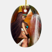 Native American Beauty Keramisch Ornament (Voorkant)