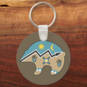 Native American Beer, blauw, bruin Sleutelhanger (Voorkant)
