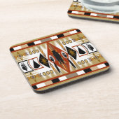 Native American Beer Clan Cork Onderzetter (Linkerzijde)