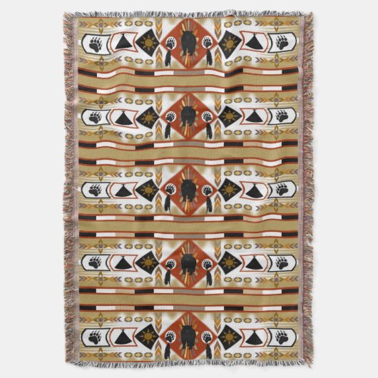 Native American Beer Clan Deken (Voorkant Verticaal)