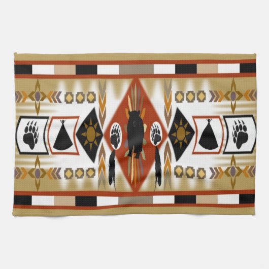 Native American Beer Clan Kitchen Towels Theedoek (Horizontaal)