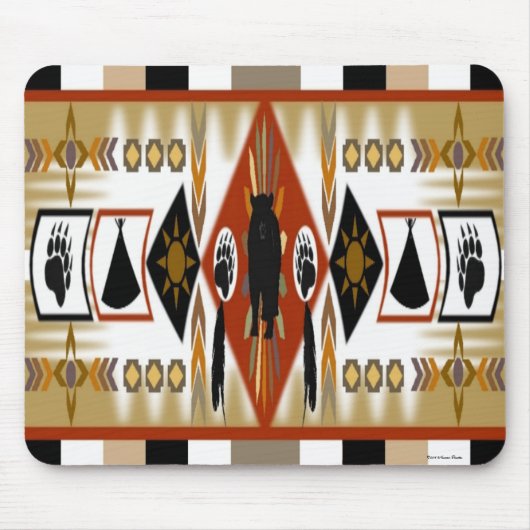 Native American Beer Clan Mousepad Muismat (Voorkant)