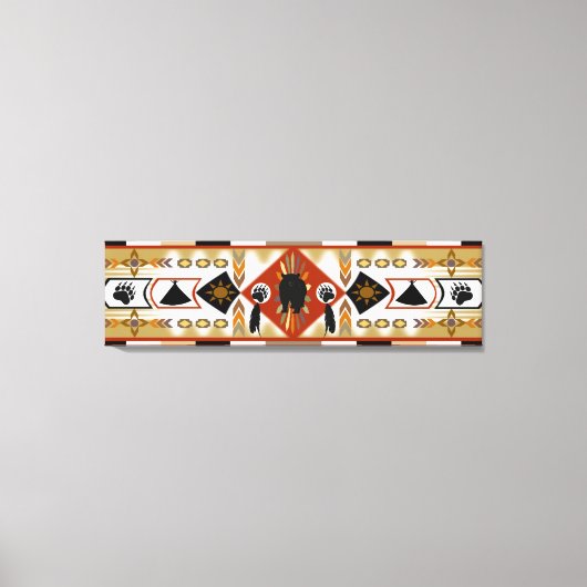 Native American Beer Clan Stretched Canvas Print (Voorkant)
