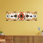 Native American Beer Clan Stretched Canvas Print (Insitu (Woonkamer))