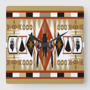 Native American Beer Clan Wall klok