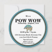 Native American Beer Icon, blauw, bruin Invitation Kaart (Achterkant)