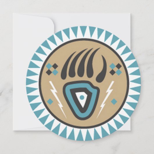 Native American Beer Paw Invitation Kaart (Voorkant)