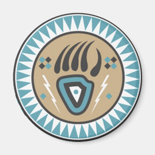 Native American Beer Paw Magneet (Voorkant)