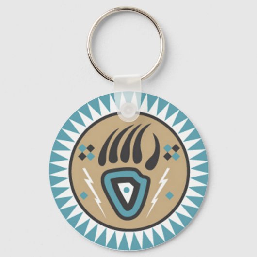 Native American Beer Paw Sleutelhanger (Voorkant)