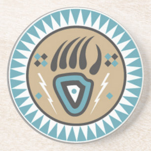 Native American Beer Paw Zandsteen Onderzetter