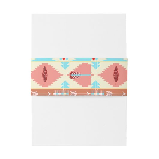 Native American Belly Band Uitnodigingen Wikkel (Achterkant Voorbeeld)