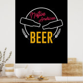 Native American Bier Poster (Keuken)