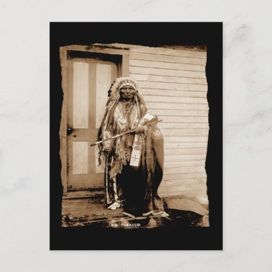  Native American Big Tobacco, een Dance Hall Briefkaart (Voorkant)