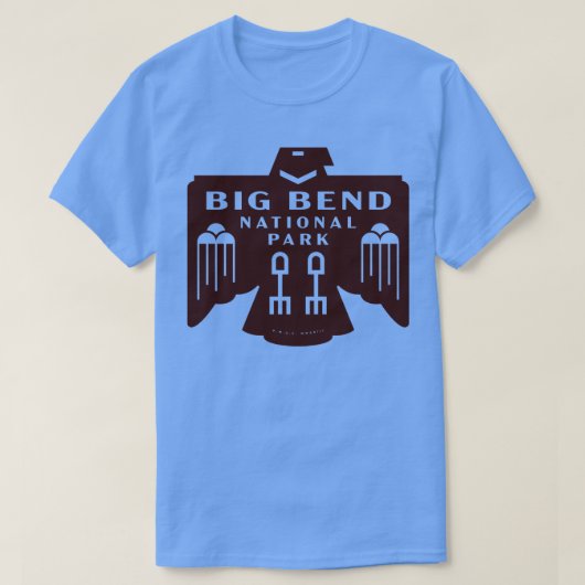 Native American Bird Big Bend Nationaal Park Bruin T-shirt (Design voorkant)
