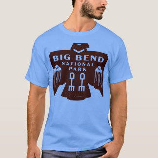 Native American Bird Big Bend Nationaal Park Bruin T-shirt