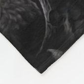 Native American Black Wolf Fleece Deken (Hoek)