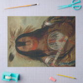 Native American Blactfoot Portret Decoupage Tissuepapier (Craft)