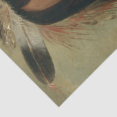 Native American Blactfoot Portret Decoupage Tissuepapier (Detail)