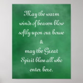 Native American Blessing for the Home Poster (Voorkant)