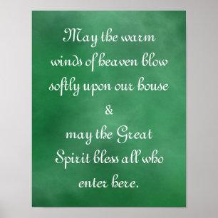 Native American Blessing for the Home Poster