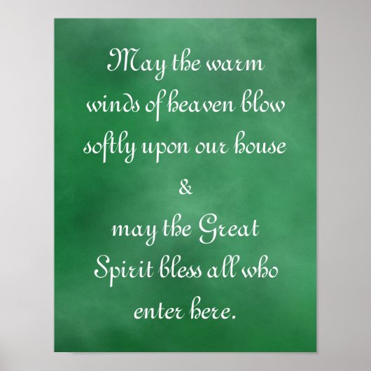 Native American Blessing for the Home Poster (Voorkant)