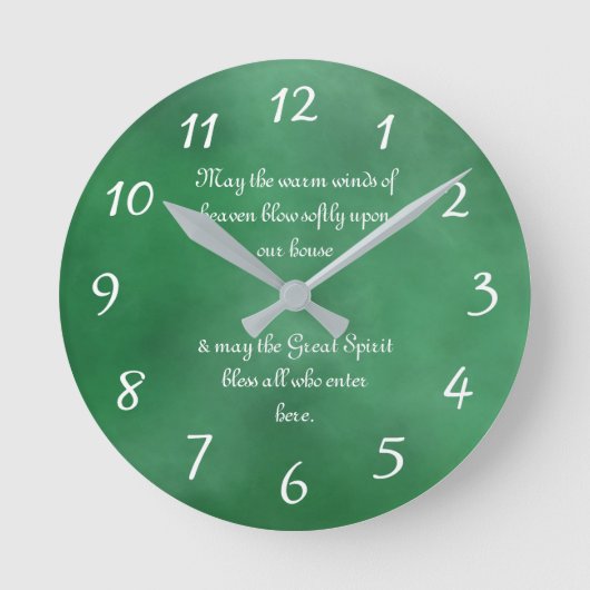 Native American Blessing for the Home Ronde Klok (Voorkant)