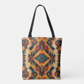 Native American Boho Design Tote Bag (Achterkant)