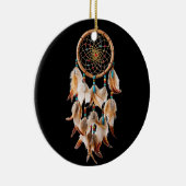 Native American Boho Dreamcatcher Tribal Foto's Keramisch Ornament (Rechts)