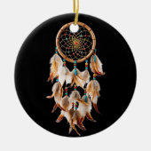 Native American Boho Dreamcatcher Tribal Foto's Keramisch Ornament (Voorkant)