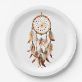 Native American Boho Dreamcatcher Tribal Foto's Papieren Bordje (Voorkant)